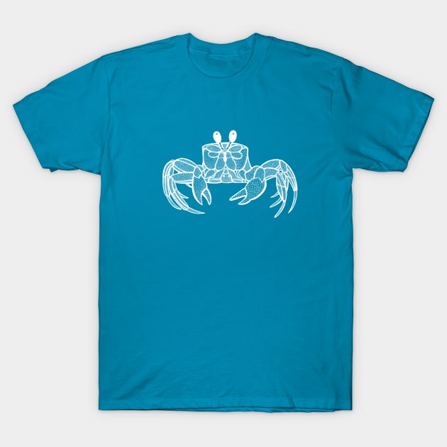 Ghost Crab drawing - detailed design for animal lovers T-Shirt by Green Paladin